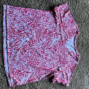 Animal Print V-Neck Tee shirt by Belle- Kim Gravel